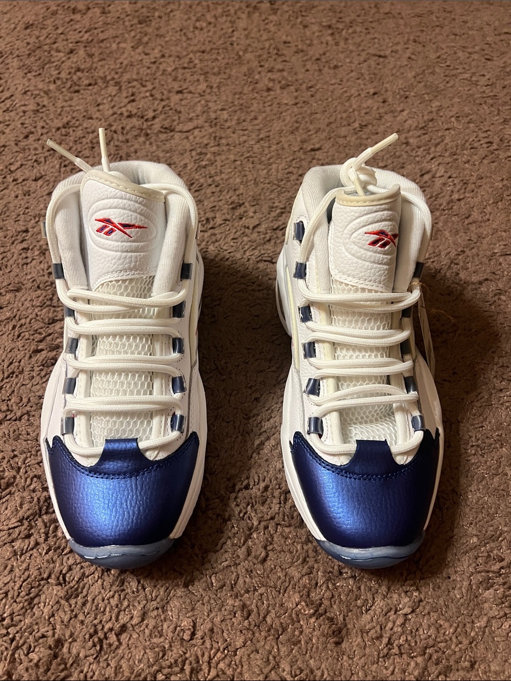 NEW Reebok Allen Iverson Question Mid Blue Toe GX0227 Size 8